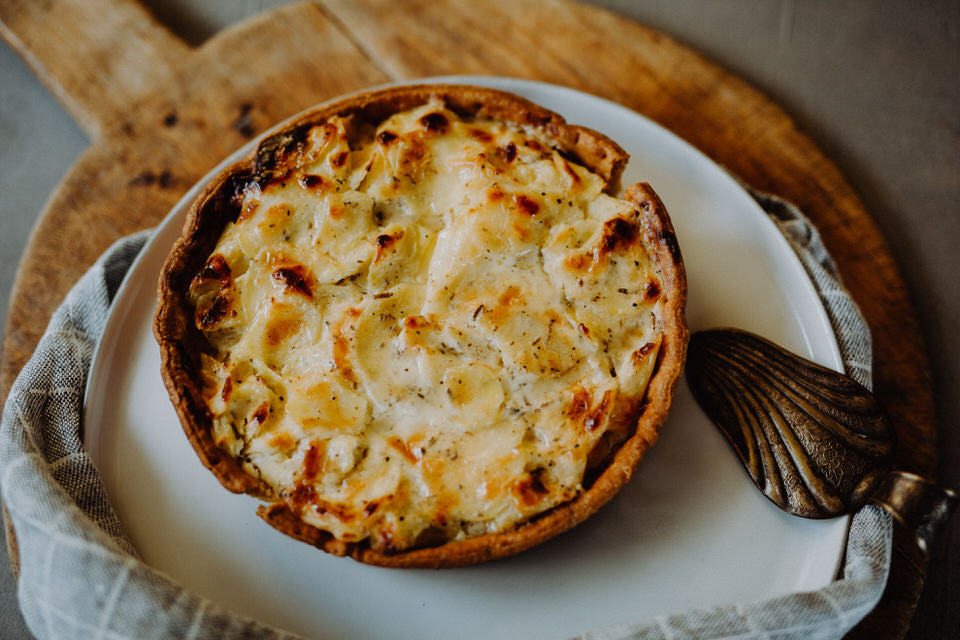 Quiche mit Kartoffeln, Schmand und Trüffel